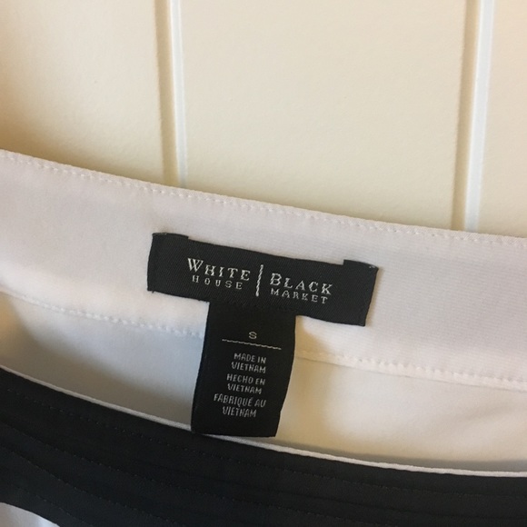 WHBM Beautiful white and black top. - Picture 3 of 5